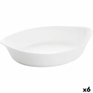 Kochschüssel Luminarc Smart Cuisine Oval Weiß Glas 28 x 17 cm (6 Stück)