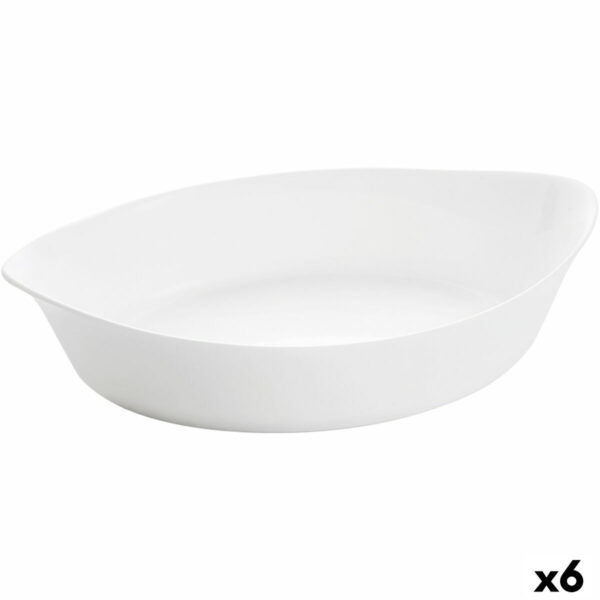 Kochschüssel Luminarc Smart Cuisine Oval Weiß Glas 28 x 17 cm (6 Stück)