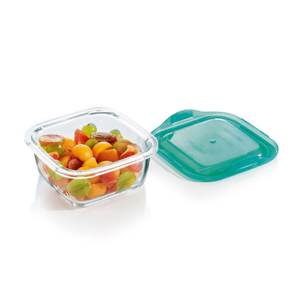 Viereckige Lunchbox mit Deckel Luminarc Keep'n Lagon 760 ml 13 x 6 cm türkis Glas (6 Stück) – Bild 3