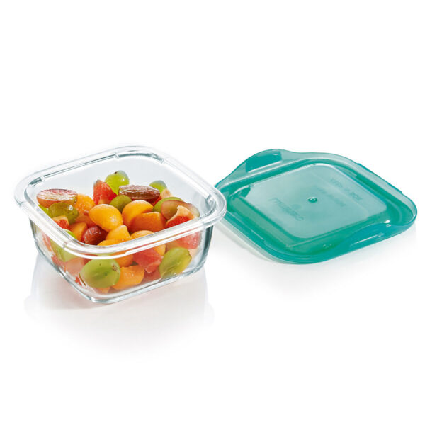 Viereckige Lunchbox mit Deckel Luminarc Keep'n Lagon 15,6 x 6,6 cm türkis 1,22 L Glas (6 Stück) – Bild 3