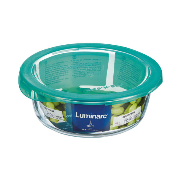Runde Lunchbox mit Deckel Luminarc Keep'n Lagon 920 ml 15,6 x 6,6 cm türkis Glas (6 Stück) – Bild 2