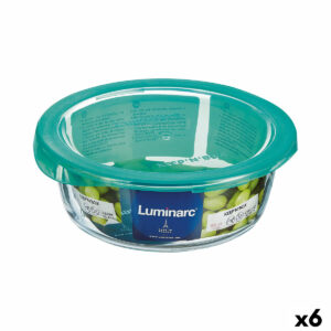 Runde Lunchbox mit Deckel Luminarc Keep’n Lagon 920 ml 15,6 x 6,6 cm türkis Glas (6 Stück)