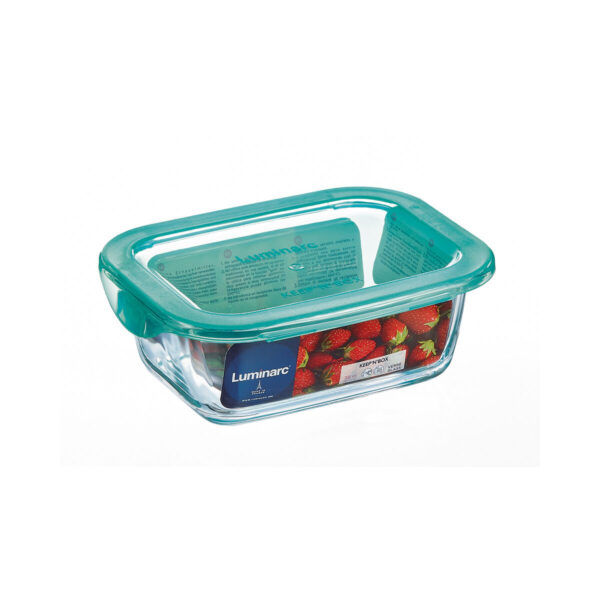 Rechteckige Lunchbox mit Deckel Luminarc Keep'n Lagon 18,5 x 13 x 6,6 cm türkis 1,22 L Glas (6 Stück) – Bild 2