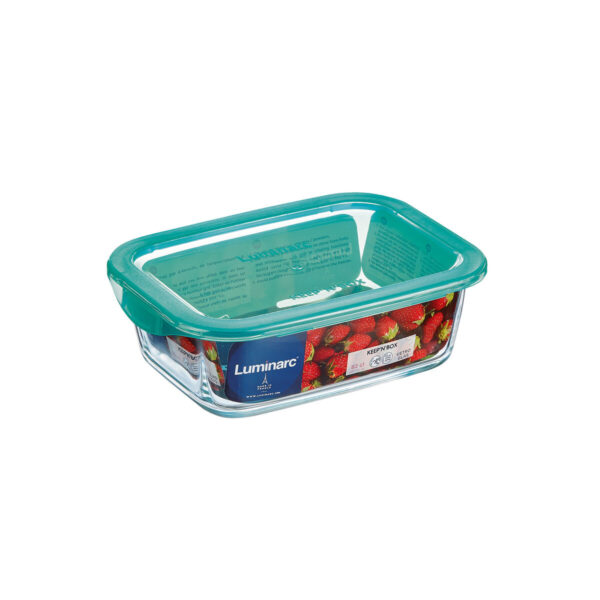 Rechteckige Lunchbox mit Deckel Luminarc Keep'n Lagon türkis 1,97 l 22 x 15,6 x 7,2 cm Glas (6 Stück) – Bild 2