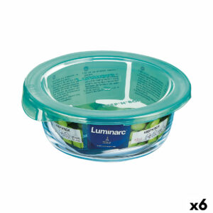 Runde Lunchbox mit Deckel Luminarc Keep’n Lagon türkis 420 ml 11,5 x 5,4 cm Glas (6 Stück)