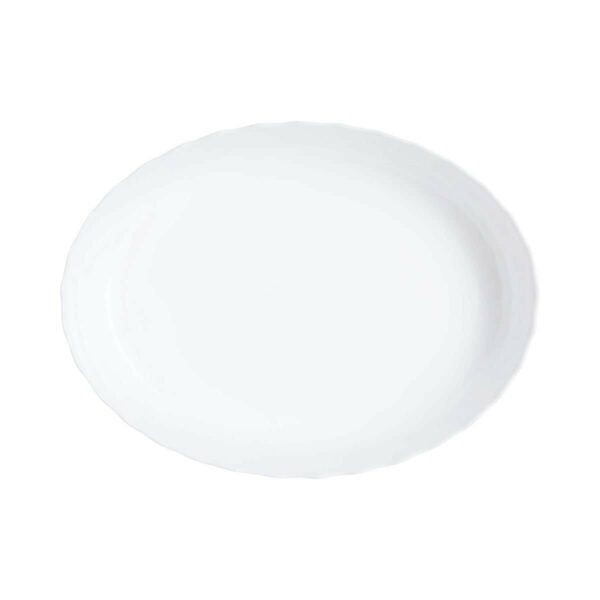 Kochschüssel Luminarc Trianon Oval Weiß Glas 31 x 24 cm (6 Stück) – Bild 3