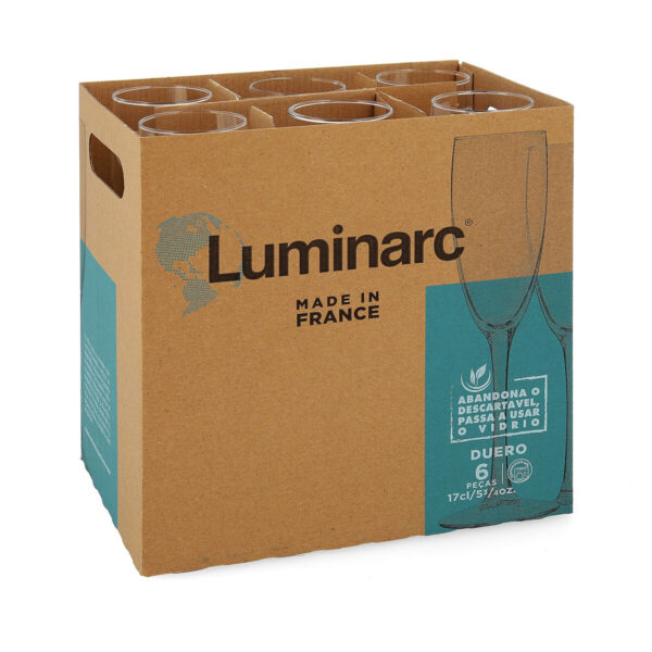 Champagnerglas Luminarc Duero Durchsichtig Glas (170 ml) (6 Stück) – Bild 4