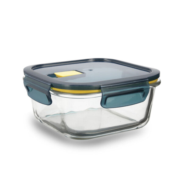 Lunchbox hermetisch Quid Astral 800 ml karriert Blau Glas (12 Stück) – Bild 2