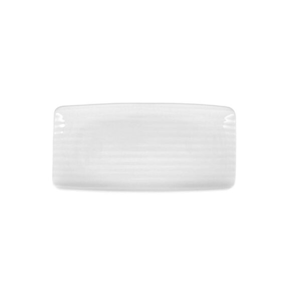 Tablett für Snacks Ariane Artisan aus Keramik Weiß 30 x 15 cm (6 Stück) – Bild 2