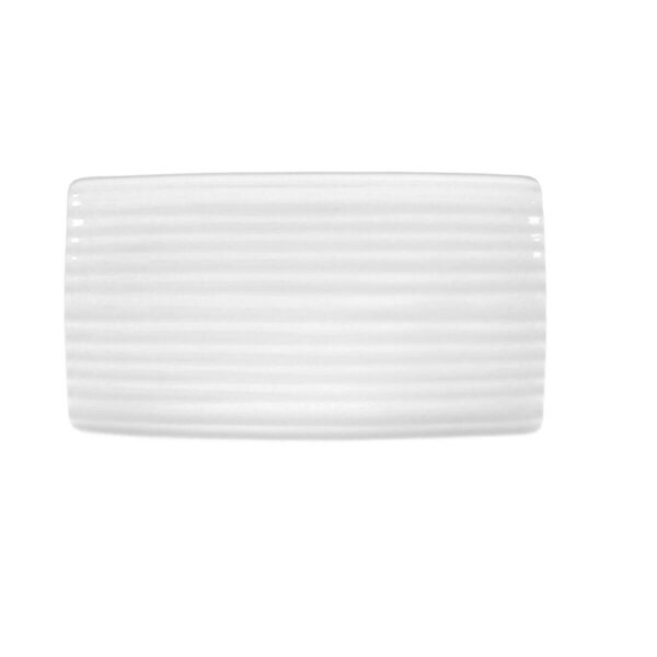 Tablett für Snacks Ariane Artisan aus Keramik Weiß 36 x 20 cm (6 Stück) – Bild 2