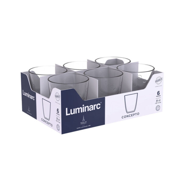 Trinkglas Luminarc Concepto Durchsichtig Glas 310 ml (24 Stück) – Bild 2