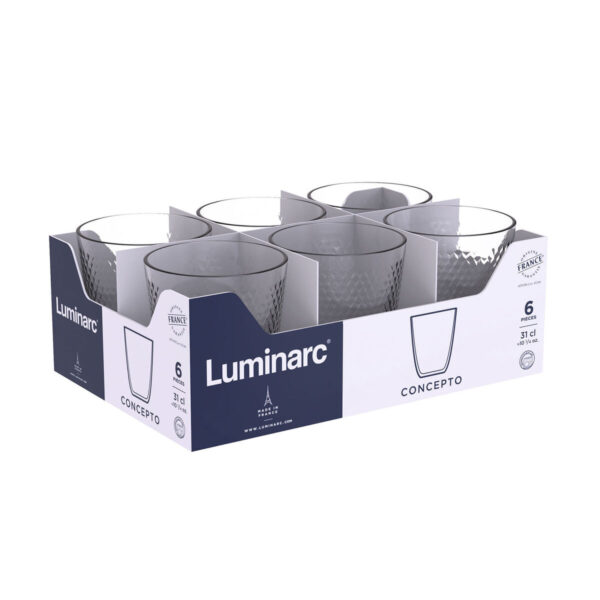Trinkglas Luminarc Concepto Durchsichtig Glas 310 ml (24 Stück) – Bild 4