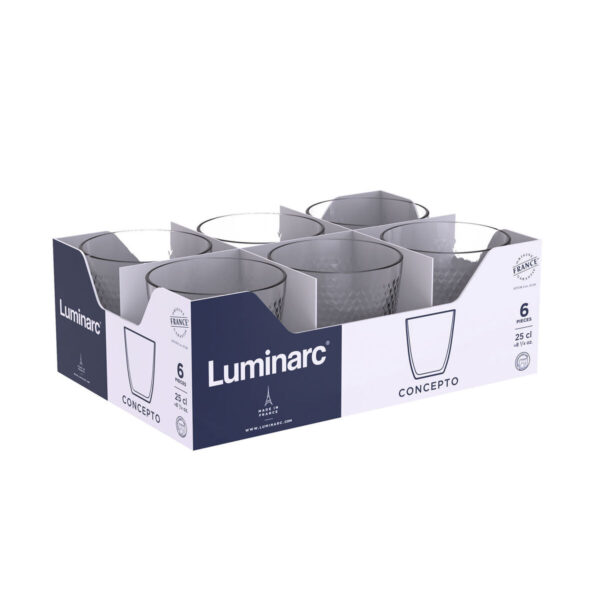 Trinkglas Luminarc Concepto Durchsichtig Glas 250 ml (24 Stück) – Bild 5