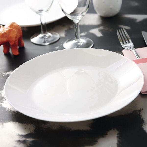 Flacher Teller Luminarc Zelie Weiß Glas Ø 25 cm (12 Stück) – Bild 3