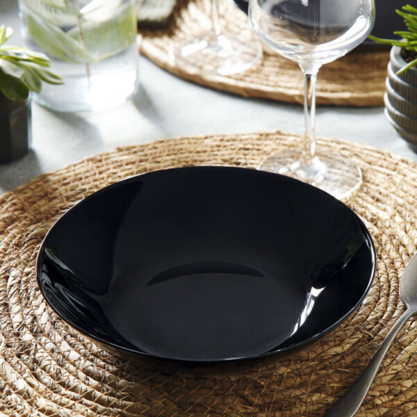 Suppenteller Luminarc Zelie Negro Schwarz Glas Ø 20 cm (12 Stück) – Bild 3