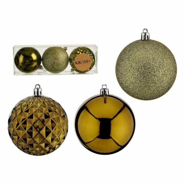 Weihnachtskugeln-Set grün PVC Ø 8 cm (12 Stück) – Bild 2