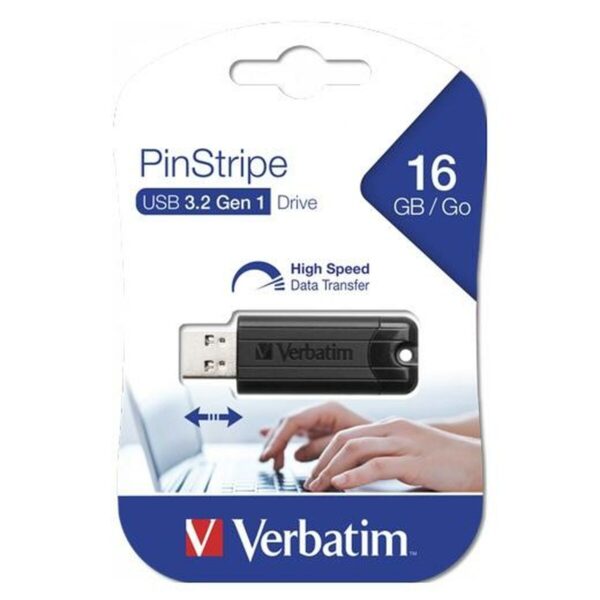 Pendrive Verbatim Pinstripe Schwarz 16 GB (10 Stück) – Bild 2