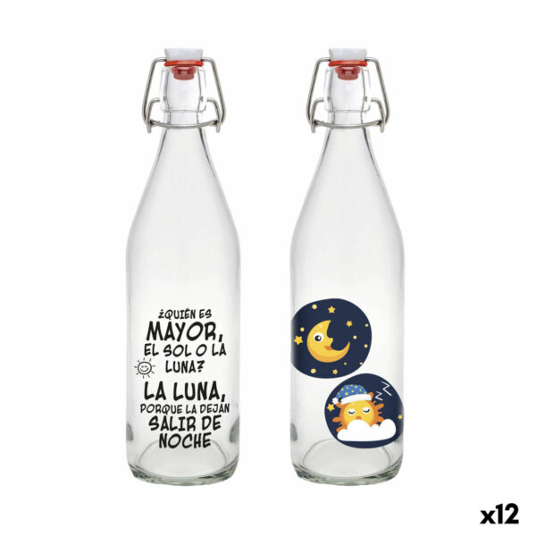 Glas-Flasche La Mediterránea Glas 1 L (12 Stück)