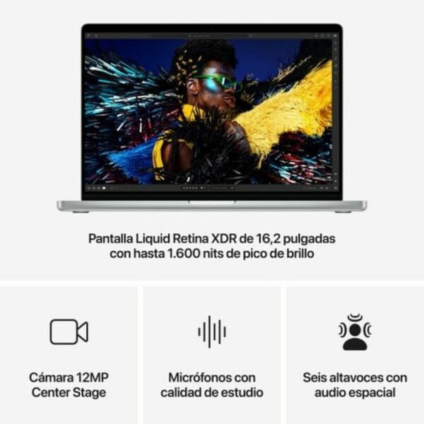 Laptop Apple MX2V3Y/A 16,2" M2 36 GB RAM 1 TB SSD Qwerty Spanisch – Bild 6