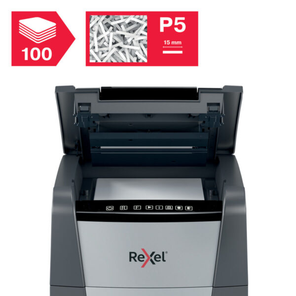Mikroschnitt-Aktenvernichter Rexel Optimum Auto+ 100M – Bild 3