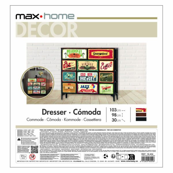 Kommode Max Home Vintage 103 x 98 x 30 cm – Bild 7