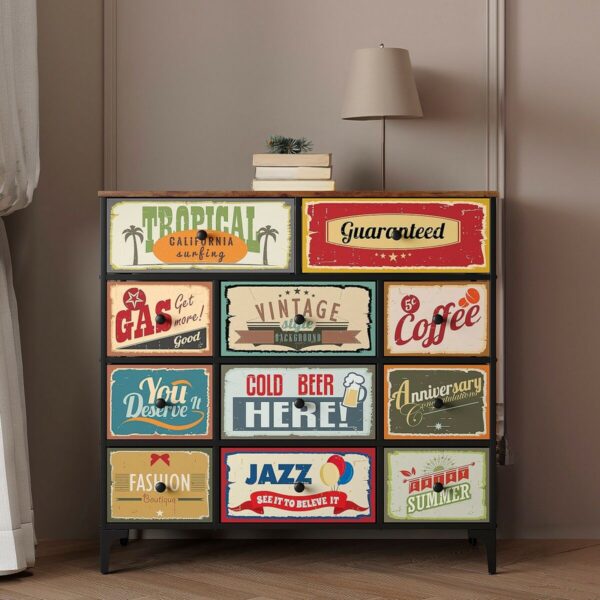 Kommode Max Home Vintage 103 x 98 x 30 cm – Bild 2