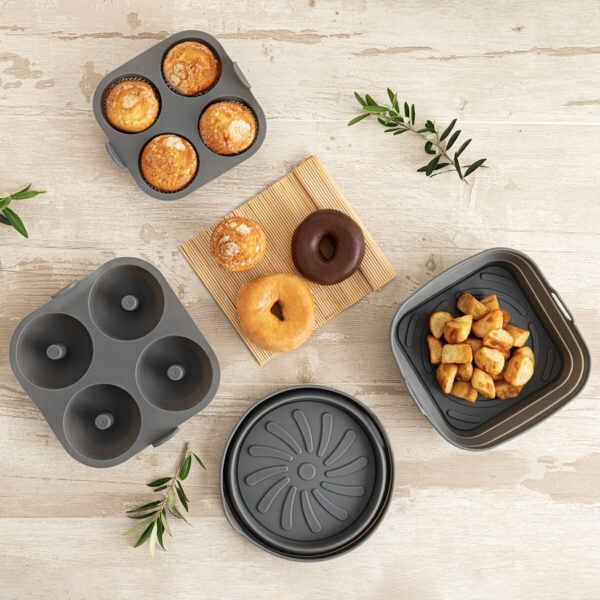 Muffinform Quid Naturalia Grau 17 x 17 x 5 cm Silikon (12 Stück) – Bild 3