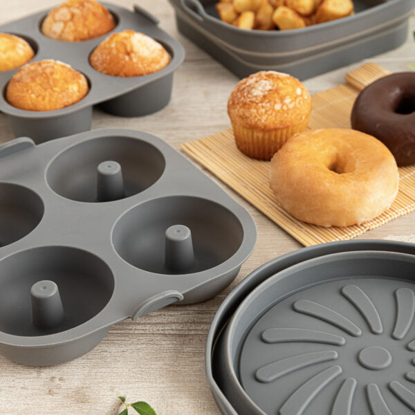 Muffinform Quid Naturalia Grau 17 x 17 x 5 cm Silikon (12 Stück) – Bild 4