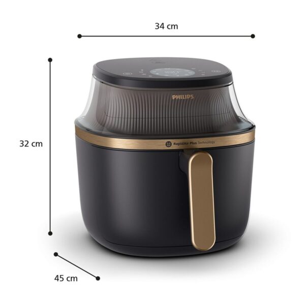 Heißluftfritteuse Philips NA342/00 Schwarz Gold 2000 W 1,4 Kg 7,2 L – Bild 7